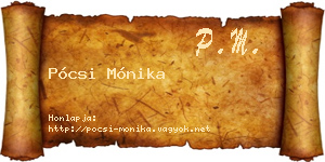 Pócsi Mónika névjegykártya